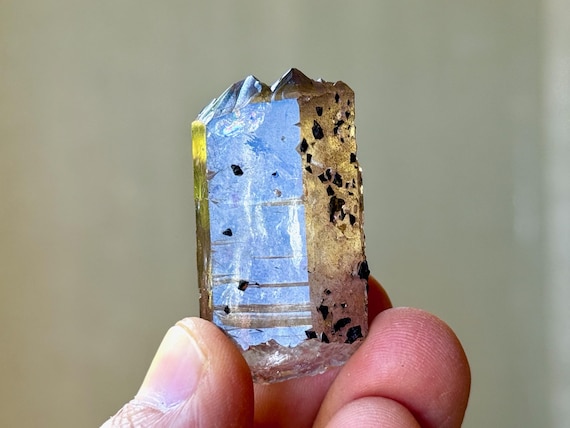 Smoky Quartz with Black Hematite, Self-Healed Termination, 30g, Grounding & Protection, Minas Gerais, Brazil A226