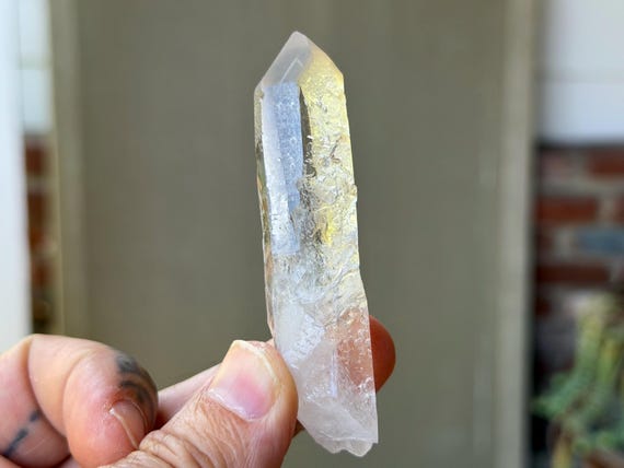 Starbrary Quartz, Record Keeper & Time Link, 42g, Water Clear Quartz with Extraterrestrial Glyphs, Zeca de Souza, MG, Brazil A890