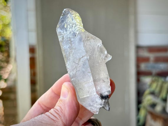 Trigonic Lemurian Dissolution Quartz, Double Terminated & Hydrothermally Etched, 101g, Transformation and Evolution, Brazil R759