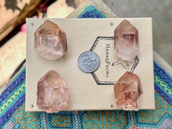Pink Starbrary Quartz, Choose ONE of Four, Hematite Included Quartz with with Star Markings, Corinto, Minas Gerais, Brazil S736