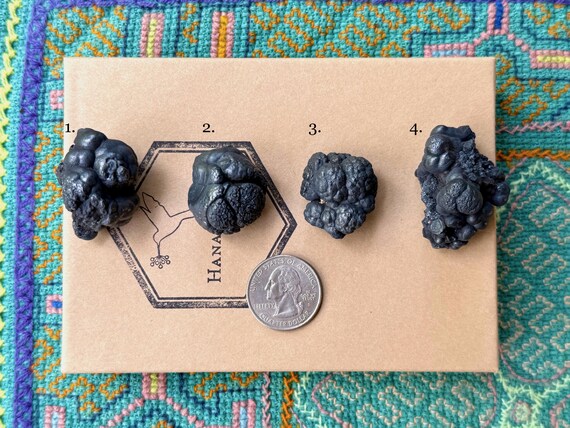Goethite, Natural Botryoidal Goethite Crystals, Rare Find, Protection, Root Chakra, Shadow Work, Morocco S909