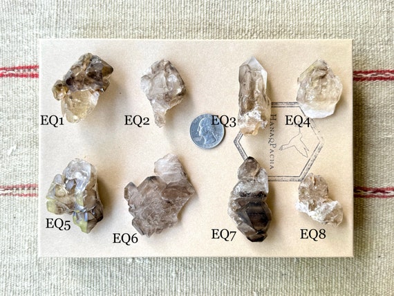 Elestial Smoky Quartz, Choose ONE of Eight Crystals, New Find, Grounding and Protection, Root Chakra, Aracuai, Minas Gerais, Brazil R449