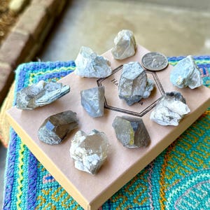 Indicolite Quartz Lot, Blue Tourmaline Inclusions, 10 pcs, Old Find, Clairvoyance & Mediumship, Afghanistan T459