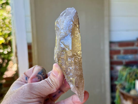 Elestial Smoky Citrine, Naturally Etched, 257g, New Find, Manifestation & Creativity, Aracuai, Minas Gerais, Brazil V127