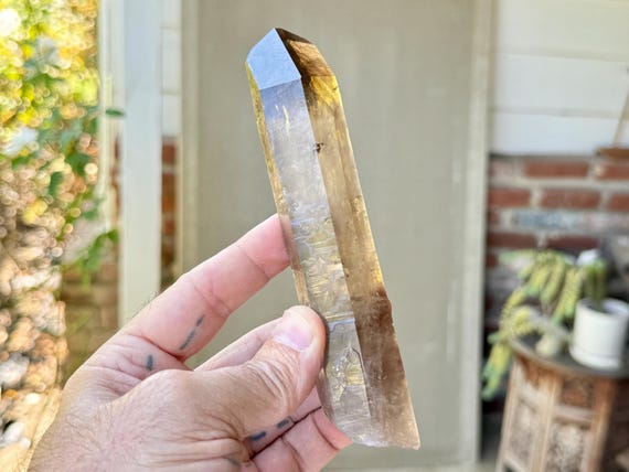 Smoky Laser Quartz from Diamantina, 218g, Grounding Crystal for Energetic Clearing and Directing Energy, Minas Gerais, Brazil R641