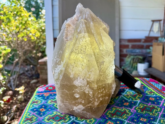 Elestial Citrine, All-Natural, 3.6 Kilo, Manifestation & Creativity, Aracuai, Minas Gerais, Brazil V144