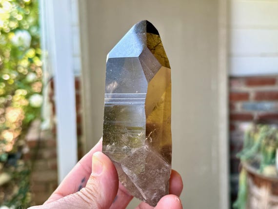 Blue Needle Smoky Lemurian Quartz, Time Link & Penetrator, Semi-Polished, 406g, New Find, Bahia, Brazil V342