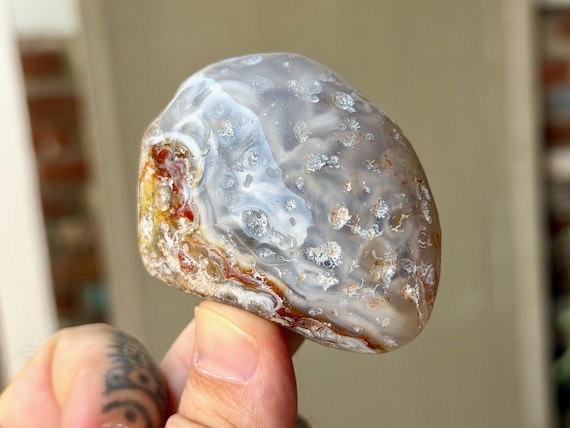 Enhydro Ocean Agate with Ancient Moving Water, 125g, Earth & Water Elements, Stability and Self-Reliance, Brazil B478