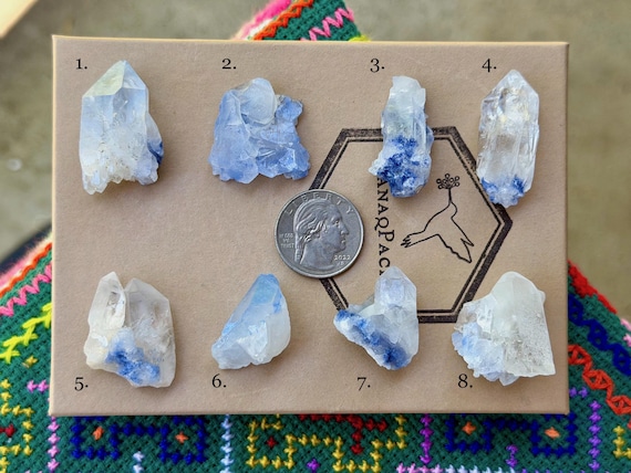 Dumortierite Quartz, Choose ONE of Eight, Old Find, Third Eye & Throat Chakra, Bahia, Brazil A903