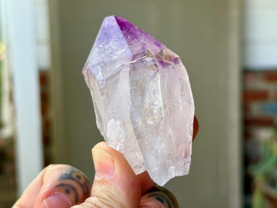 Root Amethyst with Raised Record Keeper, 133g, New Find, Spiritual Purification & Cleansing, Rio Grande do Sul, Brazil V282