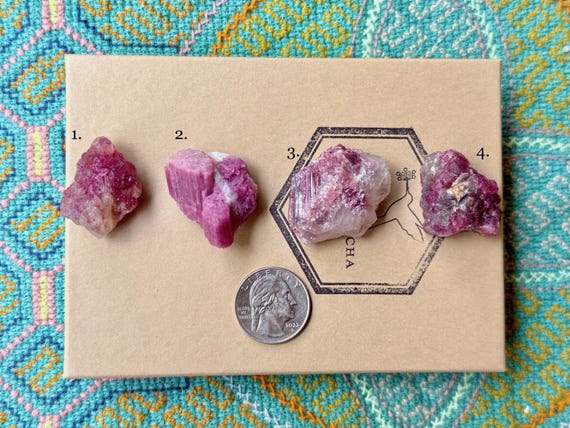 Pink Tourmaline Quartz, Choose ONE of FOUR, Self-Love & Heart Healing, Coronel Murta, Minas Gerais, Brazil T078