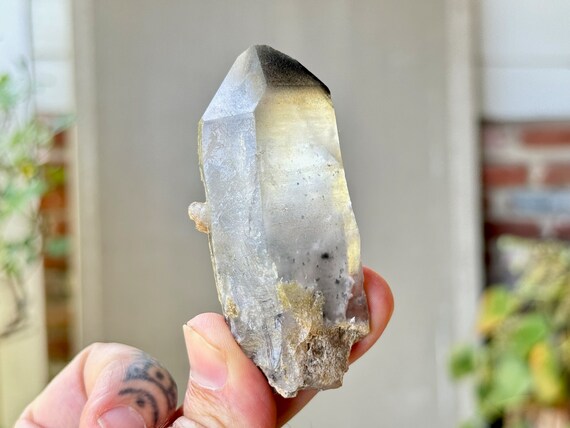 Black Phantom Lemurian Quartz, 83g, New Find, Purification and Detoxification, Root Chakra, Bahia, Brazil R074