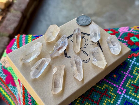 Golden Healer Lemurian Quartz Lot, 10 Pcs, Serra do Cabral, Minas Gerais, Brazil A186