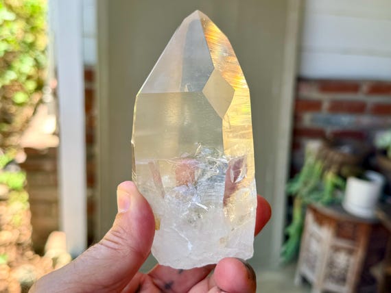 Golden Healer Lemurian Quartz with Window, 394g, New Find, Diamantina, Minas Gerais, Brazil V583