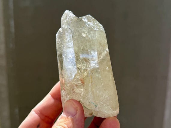 Russian Lemurian Quartz, Sacred Scribe, Tantric Twin w/Child, 252g, Original Find, Oblast, Russia B670