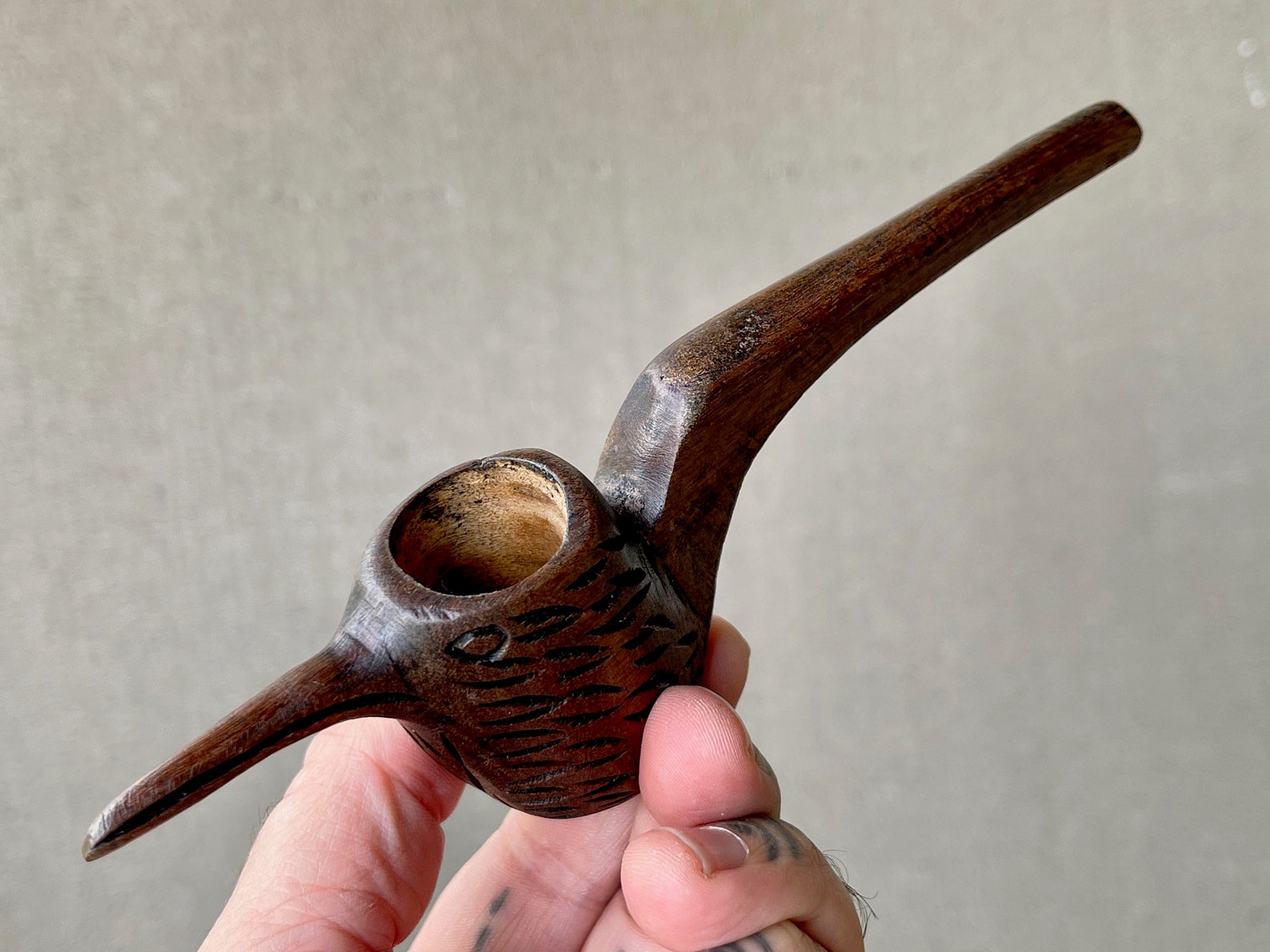 Ceremonial Pipe Hand Carved Bird Pipe for Mapacho Solid Wood Etsy
