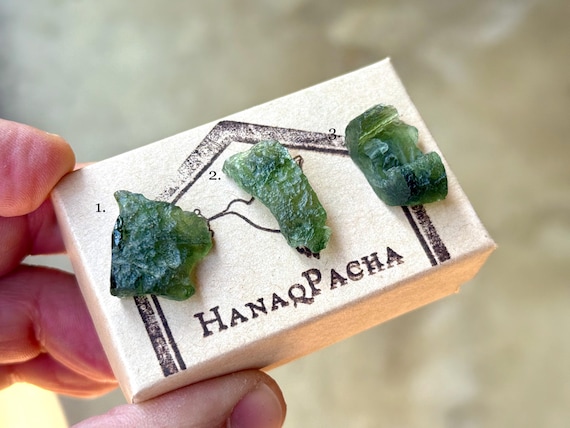 Moldavite, All-Natural, Choose ONE of Three, Extraterrestrial Interplanetary Crystal, Chlum, Czech Republic T890