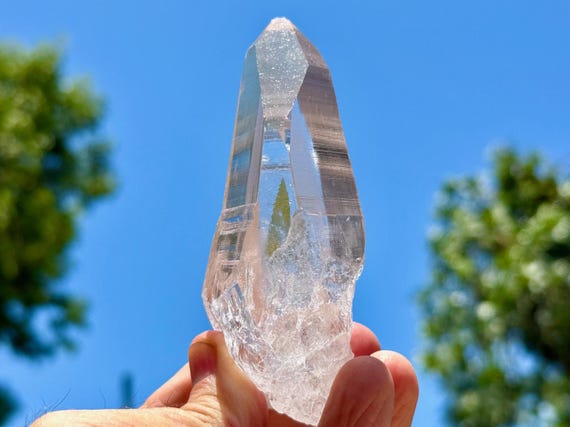 Pink Lemurian Quartz, Water Clear, 225g, New Find, Highest Quality, Bahia, Brazil W049