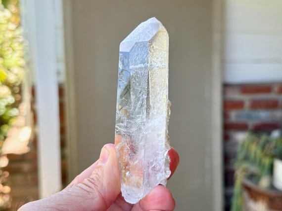Starbrary Quartz with Record Keeper, 167g, Water Clear Quartz with Extraterrestrial Glyphs, Zeca de Souza, Minas Gerais, Brazil T558