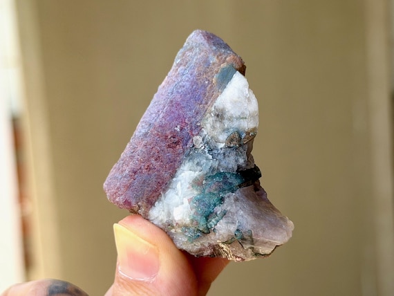 Paraiba Tourmaline Quartz, Bicolor Pink and Blue, 66g, New Find, Rio Grande Del Norte, Brazil B287
