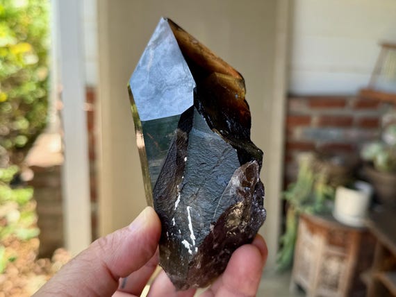 Morion Smoky Cathedral Quartz, 586g, New Find, Akashic Record, Diamantina, Minas Gerais, Brazil V483