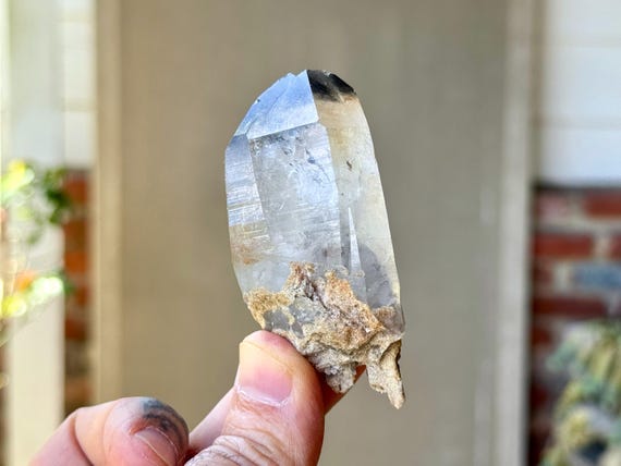 Black Phantom Lemurian Quartz, 85g, New Find, Root Chakra Crystal for Detoxification & Purification, Bahia, Brazil S356