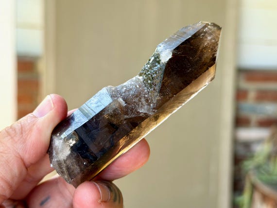 Smoky Laser Quartz with Key Imprint, 119g, Energetic Clearing, Diamantina, Minas Gerais, Brazil B561