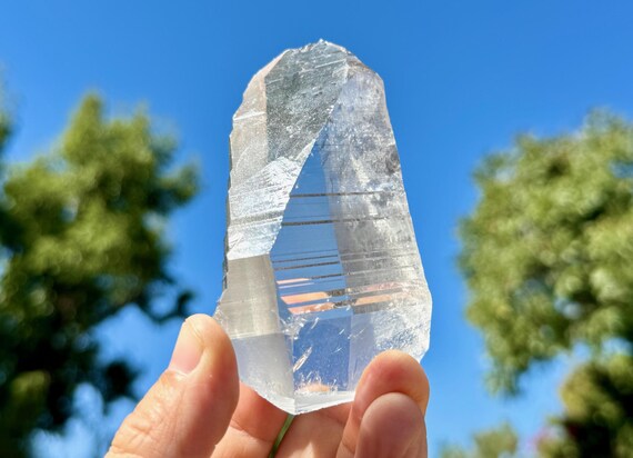 Lemurian Quartz, AAA Water Clear with Key Imprint, 288g, New Find, Bahia, Brazil W586