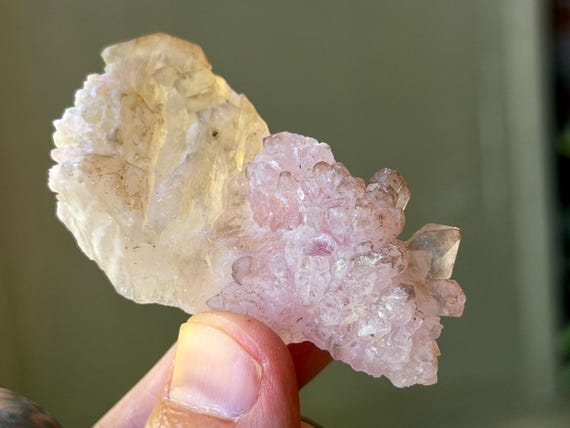 Canga Rose Quartz, Natural Crystallized Formation, 42g, Heart Chakra, Love and Sensuality, Taquaral, Brazil A783