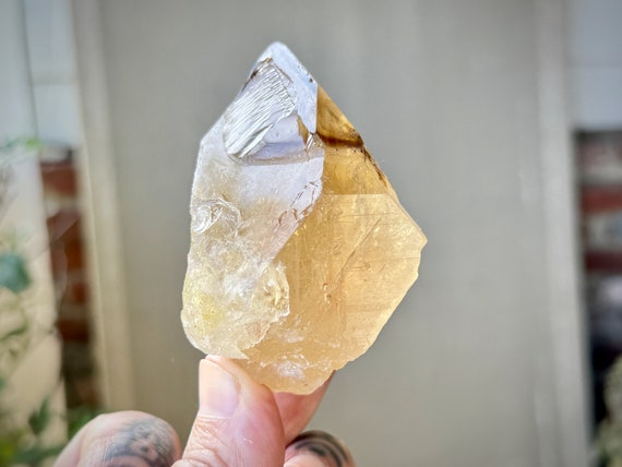 Elestial Citrine from Jenipapo with Excellent Clarity and Unique Textures, New Find, Highest Quality, Bahia, Brazil X850
