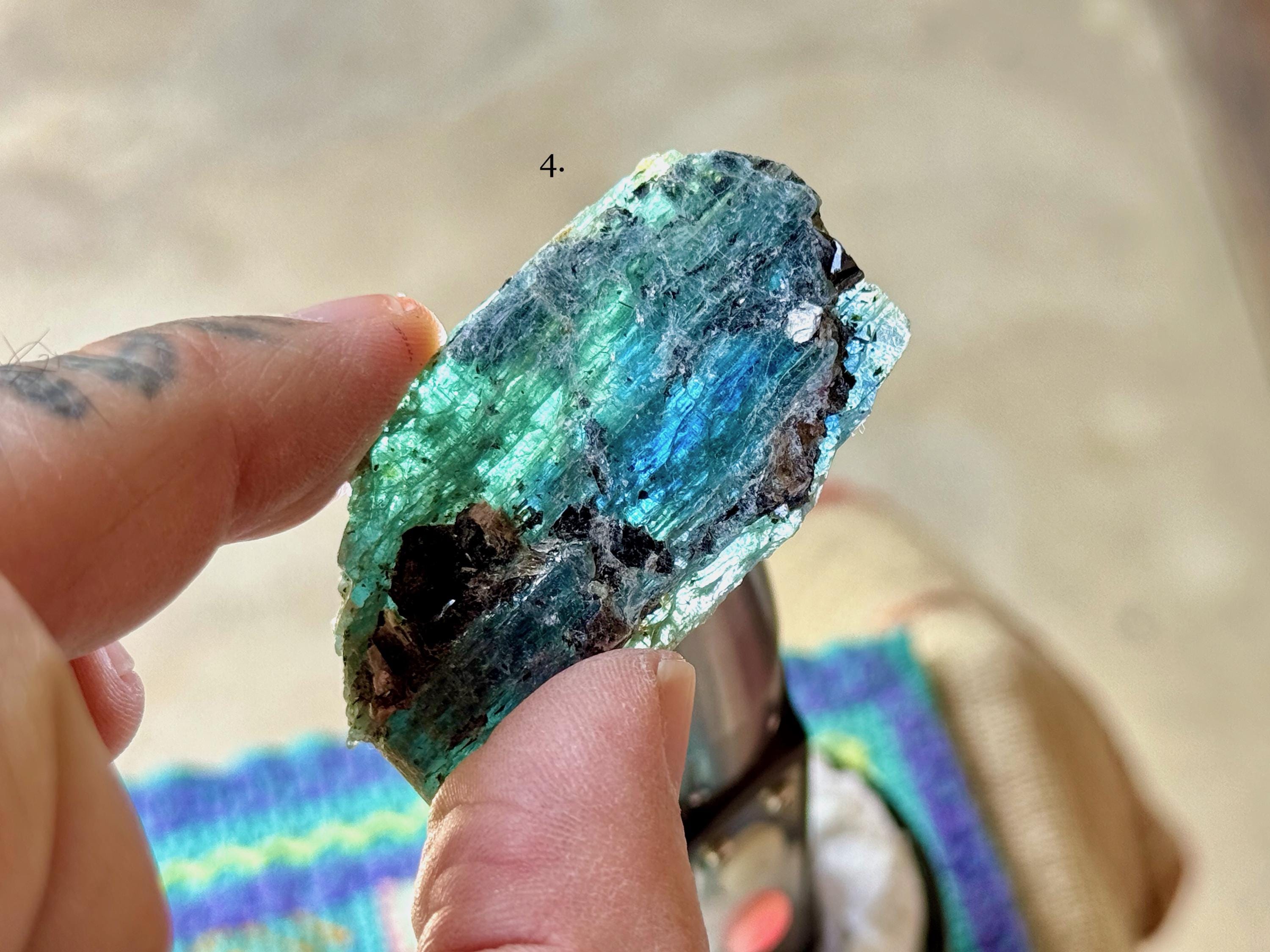 Ocean Kyanite, Choose ONE of Four, Blue-Green Kyanite