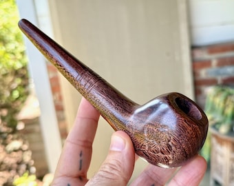 Shaman Tobacco Pipe, Traditional Solid Wood Mapacho Pipe for Shamanic  Ceremony, Hand Carved From Natural Tropical Hardwood