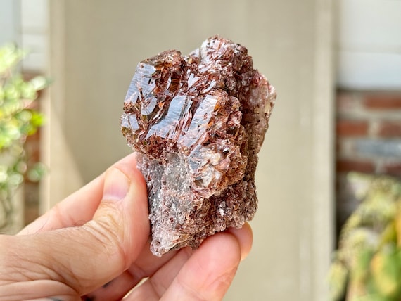 Smoky Quartz with Red Epidote (Piemontite) and Growth Interference, New Find, Rare GIQ Crystal, Itamarandiba, Minas Gerais, Brazil W229