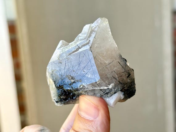 Citrine with Blue Tourmaline, 138g, New Find, Channeling & Mediumship, Coronel Murta, Minas Gerais, Brazil V178