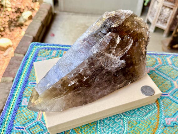 Giant Smoky Tessin Quartz, 3 Kilo, Statement Piece Crystal for Collection, Conselheiro Pena, Minas Gerais, Brazil W110