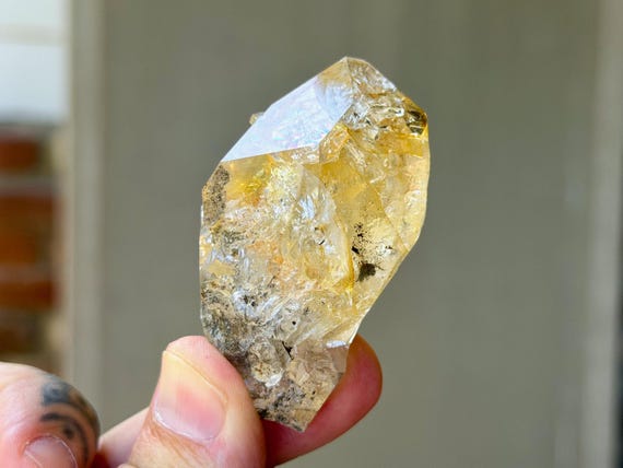 Golden Healer Herkimer Diamond, 66g, Third Eye Chakra, Universal Life Force, New York B574