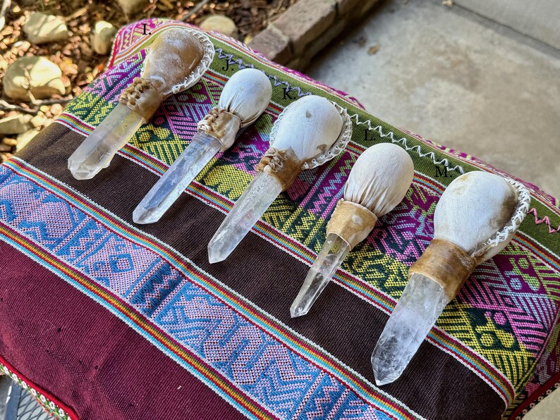 Shamarack Rattle Shaman Rattle With Native Andean Quartz, Handcrafted for Shamanic ...