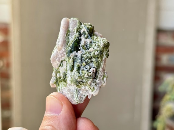 Pink and Green Tourmaline Crystal from Aricanga Mine, 43g, Heart Chakra Crystal, Minas Gerais, Brazil S234
