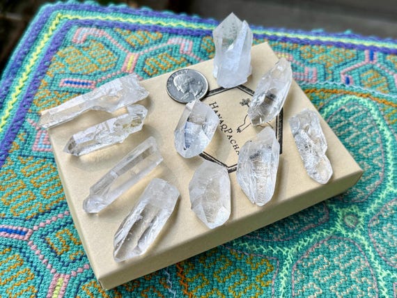 Starbrary Quartz Lot from Tomas Gonzaga Mine, 10 pcs, AAA Water Clear Quartz Points with Star Markings, Corinto, Minas Gerais, Brazil S481