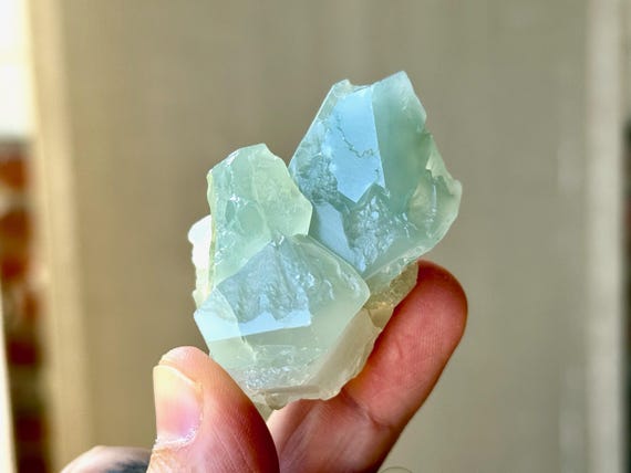 Colombian Dream Quartz, 65g, Old Find, Green Phantom Quartz with Epidote, Third Eye Chakra, Past Life Regression, Colombia A340