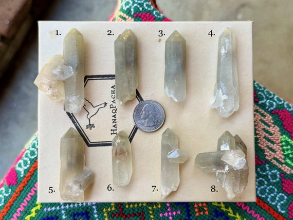 Green Hedenbergite Quartz, Choose ONE of Eight, Heart & Root Chakra, Inner Mongolia B081