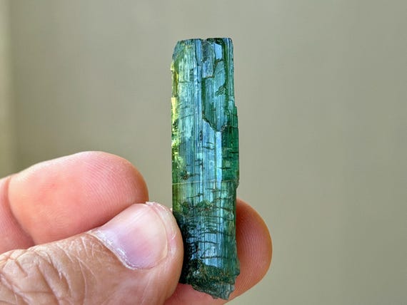 Blue-Green Tourmaline, Aricanga Mine, 8.2g, New Find, São Jose do Safira, Minas Gerais, Brazil A909