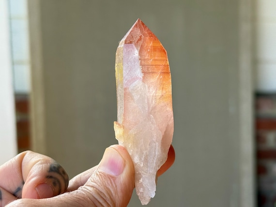 Scarlet Temple Pink Lemurian Quartz, Isis Crystal, 70g, Original Find, Diamantina, Minas Gerais, Brazil A062