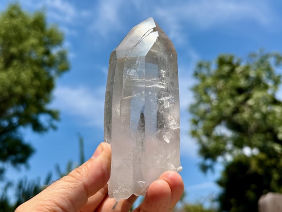 Lemurian Quartz, Dow Formation with Self-Healed Indication, 492g, Old Find, Serra do Cabral, Minas Gerais, Brazil X989