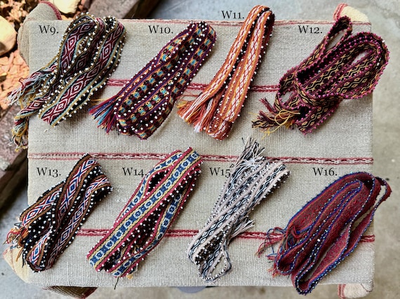 Watana Ties, Andean Beaded Bracelet/Hatband, Traditional Despacho Tie for Mesa, Large Size,  Handmade in Chawaytiri, Peru