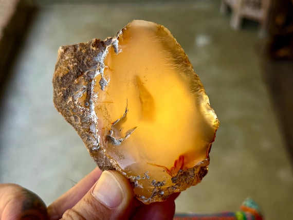 Carnelian Agate, Semi-Polished, 184g, Stimulating Energy & Empowerment, Java, Indonesia B272