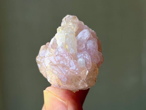 Canga Rose Quartz & Citrine, 41g, New Find, Natural Crystallized Rose Quartz, Taquaral, Minas Gerais, Brazil B145