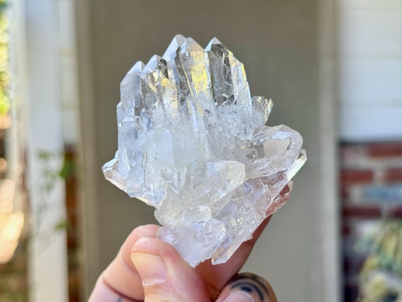 Cathedral Faden Quartz with Rainbows, 137g, New Find, Lightbrary Crystal for Akashic Records, Taquaraçu, Minas Gerais, Brazil W791