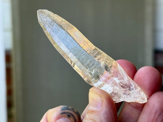 Cathedral Laser Quartz, Water Clear, 44g, Lightbrary Crystal, Akashic Record Access, Diamantina, Minas Gerais, Brazil T375