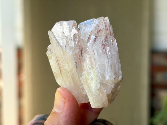 Pink Danburite, Tantric Twin, 62g, Heart & Crown Chakra, Angelic Contact, San Luis Potosí, Mexico A766
